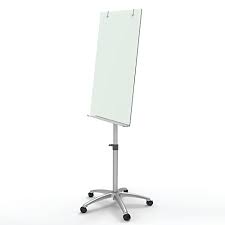 quartet easel magnetic glass whiteboard 3 x 2