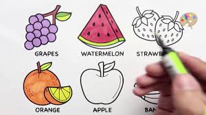 Gambar buah buahan segar selain bisa dinikmati manfaatnya oleh tubuh, rasa segar buah juga membuat orang senang untuk mengonsumsinya erutama di siang hari yang terik, karena beberapa buah mengandung banyak air. Aneka Buah Buahan Cara Menggambar Dan Mewarnai Coloring Pages Youtube