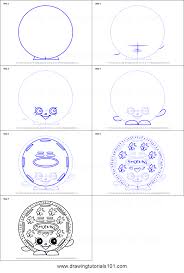 Draw hand and leg of the melonie pips. How To Draw Cream E Cookie From Shopkins Printable Step By Step Printable Drawings Drawing Sheet Shopkins Drawings