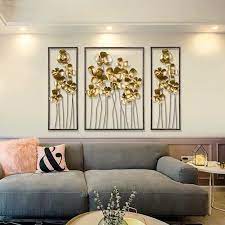 Acrylic wall stickers home decor size: Iron Metal Wall Decoration Creative Home Lilac Wall Hanging Modern Luxury Living Room Tv Sofa Backg Modern Wall Decor Luxury Living Room Metal Wall Decor