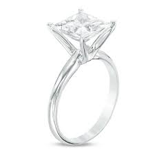 We are a huntington beach jewelry store that specializes in bridal custom design engagement rings and unique one of a kind fine jewelry. 3 Ct Certified Princess Cut Diamond Solitaire Engagement Ring In 14k White Gold I Si2 Zales