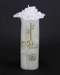 Blutenkerze Zur Kirchlichen Hochzeit Hochzeitskerze Hochzeitsmotive Hochzeitstorte
