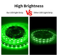 Amazon.com: iNextStation Tira de luces LED verdes de 12 V, tira de luces  LED flexibles de 16.4 pies, 300 LED, 5050, cinta de luces para dormitorio,  ...
