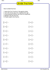 free fraction dividing worksheet generators free printable worksheets