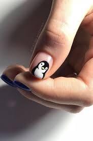 Penguin Manicure Penguin Nails Penguin Nail Art Animal Nail Designs