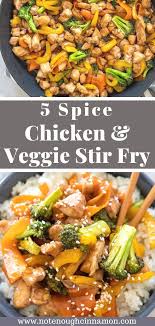 5 Spice Chicken Vegetable Stir Fry Not Enough Cinnamon Recipe Chicken And Vegetables Paleo Recipes Chicken Spices