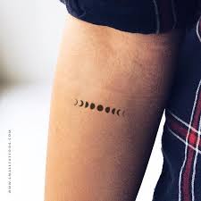 Moon Phases Temporary Tattoo Set Of 3 Foot Tattoos Pattern Tattoo Tattoos