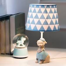 Shaded 1 Head Reading Light With Dog White Finish Fabric Shade Standing Table Light For Kids Susuohome Com