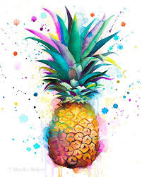 Image May Contain Plant Watercolor Pineapple Pineapple Painting Pineapple Art