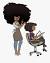Cartoon Scissors Hair Stylist