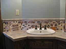 bathroom sink backsplash with