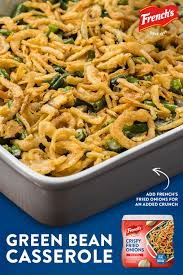 Green Bean Casserole In 2020 Greenbean Casserole Recipe Frenchs Green Bean Casserole Thanksgiving Cooking