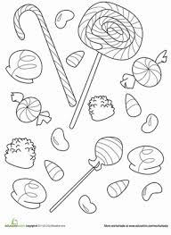 Black And White Candy Land Candy Clipart Candy Worksheet Education Com Candy Coloring Pages Candy Cane Coloring Page Coloring Pages