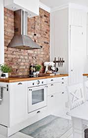 Exposed Brick Brick Wall Kitchen Yellow Kitchen Decor Brick Kitchen