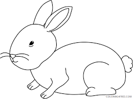 Follow an easy how to draw a bunny rabbit lesson. Bunny Outline Coloring Pages Bunny Rabbit Printable Coloring4free Coloring4free Com