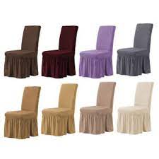 Fortunately, you can make your own for very little money. Stretch Dining Chair Covers Slipcover With Long Skirt For Wedding Banquet Party Ebay