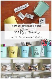 Organization labels ~ these organizational labels are sleek and modern and perfect for organizing your office or craft room. How To Organise Your Craft Room With Farmhouse Craft Room Labels