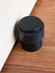 door stop matte black round floor mounted commercial or residential black doors black door handles door stop