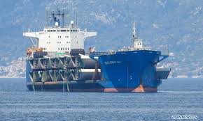 Photo taken on july 28, 2021 shows the construction site of the peljesac bridge at mali ston bay near komarna of southern croatia. Biggest Infrastructure Project In Croatia Peljesac Bridge Under Constrction Global Times