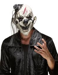 Horrorclown Maske Boser Pantomime Latexmaske Weiss Schwarz Rot Gunstige Halloween Masken Bei Horrorklinik Pantomime Clown Gesichter Clown