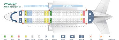 Seat Map Airbus A319 100 Frontier Airlines Best Seats In