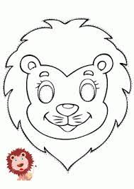 Aslan Maskesi Kalibi Okuloncesitr Preschool Kindergarten Maskeler Hayvan Hayvan El Sanatlari