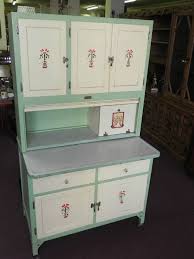 Vintage Seller S Kitchen Cabinet Green Paint Porcelain Top Flour Bin Bread Box Vintage Kitchen Cabinets Vintage Cabinets Hoosier Cabinet