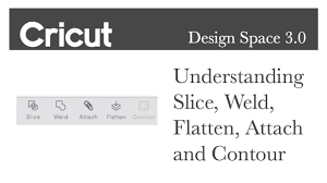 I am sure there are many better ways to use it but for me this works. Slice Weld Attach Flatten Contour Cricut Design Space Youtube