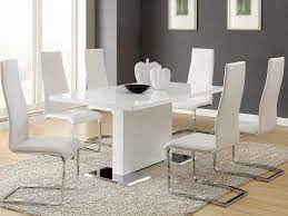 Chrome White 5pc Set Modern Dining Room Set White Dining Room White Dining Room Table