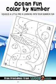 Use these pages to make a class number book. Ocean Color By Number Pages Woo Jr Kids Activities