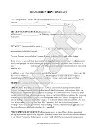 Transportation Contract Agreement Form With Sample Roofing Contract Contract Agreement Contractor Contract