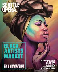 This weekend is the time to support local African American artist and grab  some Christmas gifts. In connection with the @seattleopera @artenoirnow a  two day event kicks off in @midtownsquareseattle in connection