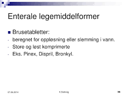 Bronkyl inneholder acetylcystein som gjør slimet. Ppt Farmakologi Powerpoint Presentation Free Download Id 1431238