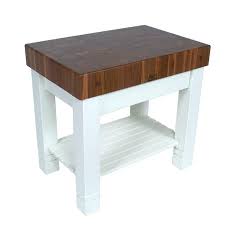 Hardwood reflections unfinished maple 6 ft. Homestead Walnut Top White Butcher Block Table
