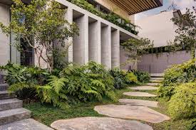 A Concrete House In Mexico City Surrounded By Gardens Backyard Garden Design Garden Design Shade Garden Design