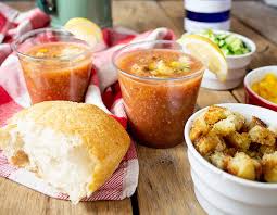 10 fantastically fresh gazpacho recipes. Andalusian Gazpacho Soup Recipe Easy Summer Dinner On The Go Bites