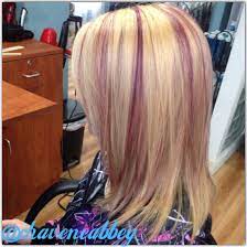 Blonde With Burgundy Lowlights Purple Highlights Blonde Hair Blonde Highlights Blonde Hair With Burgundy Highlights