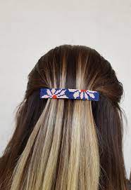 Beaded Barrette Hair Clip Flower Power Spring Hair Etsy In 2021 Floral Hair Clip Spring Hair Accessories Hair Barrettes
