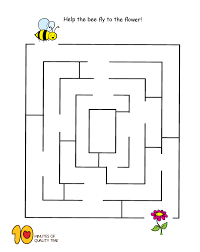Spring Maze Bee To Flower Mazes For Kids Maze Worksheet Mazes For Kids Printable