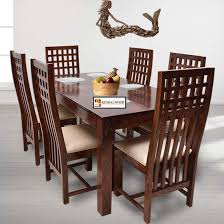 Universal explore home | dining room furniture. Kendalwood Furniture Sheesham Wood Dining Table 57x35 Inch With 6 Chairs 6 Seater Dining Set Wooden Dining Table With Chair Dining Room Furniture Natural Teak Finish With Cushion Amazon In Home Kitchen