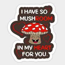 Valentine Muahroom Pun Sticker Laptop Sticker Waterbottle
