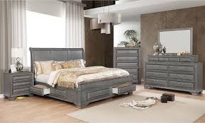 Maybe you would like to learn more about one of these? Furniture Of America Brandt 4pc Storage Sleigh Bedroom Set In Gray