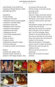 Lamb Shanks In The Ultra Pro Tupperware Recipe Tupperware Recipes Lamb Shanks Recipes