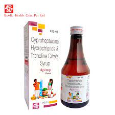 Apitop Cyproheptadine Hydrochloride and Tricholine Citrate Syrup, Packaging  Type: Bottle, Packaging Size: 200ml