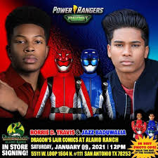 He is a blue ranger in power rangers beast. Meet Greet Rorrie D Travis Jazz Baduwalia Dragon S Lair At Alamo Ranch San Antonio 9 January 2021