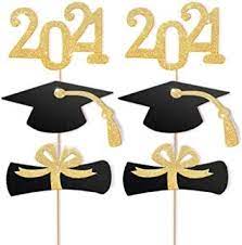 Amazon Com Dmaxia 2021 Graduation Cupcake Toppers Food Appetizer Picks For Graduate Par In 2021 Graduation Cupcake Toppers Graduation Cupcakes Graduation Cake Toppers
