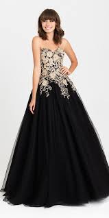 Elegant Black And Gold Ball Gown Pin On Prom Dresses