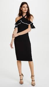 Shoshanna Synthetic Mima Dress In Black Lyst