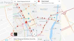 Welcome to the jakarta google satellite map! Google Maps Marks Road Closures Across Election Riot Scenes Jakarta Public Transportation Affected Coconuts Jakarta