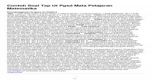 We did not find results for: Contoh Soal Tap Ut Pgsd Mata Pelajaran Matematika